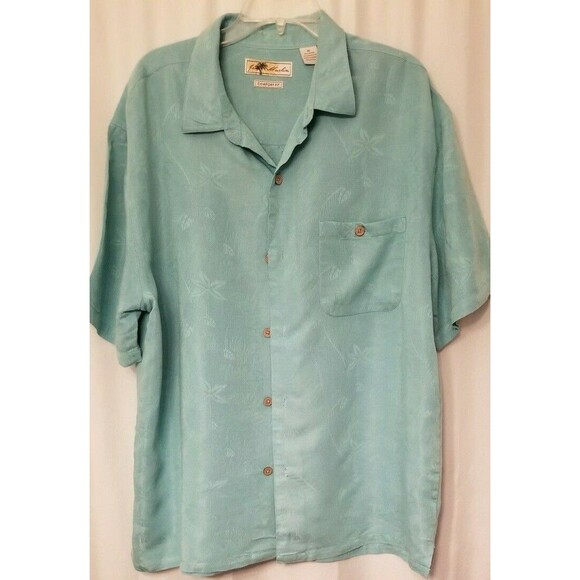 Tropical Hawaiian Men's Shirt Joe Marlin Solid Comfort Fit Design Material XXL - Picture 1 of 4